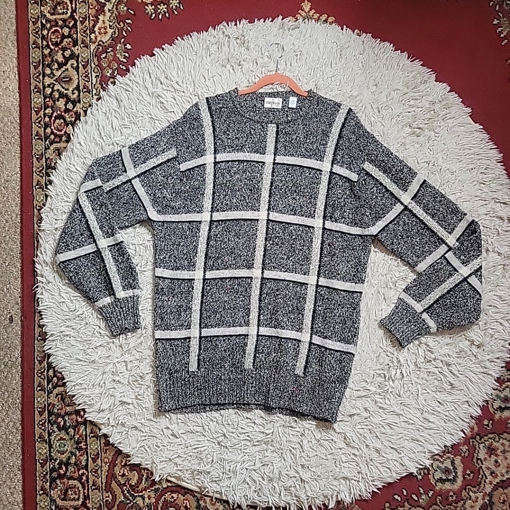Mens Vintage Bill Blass Wool Sweater Size XLT Extra Large Tall Winter Fall